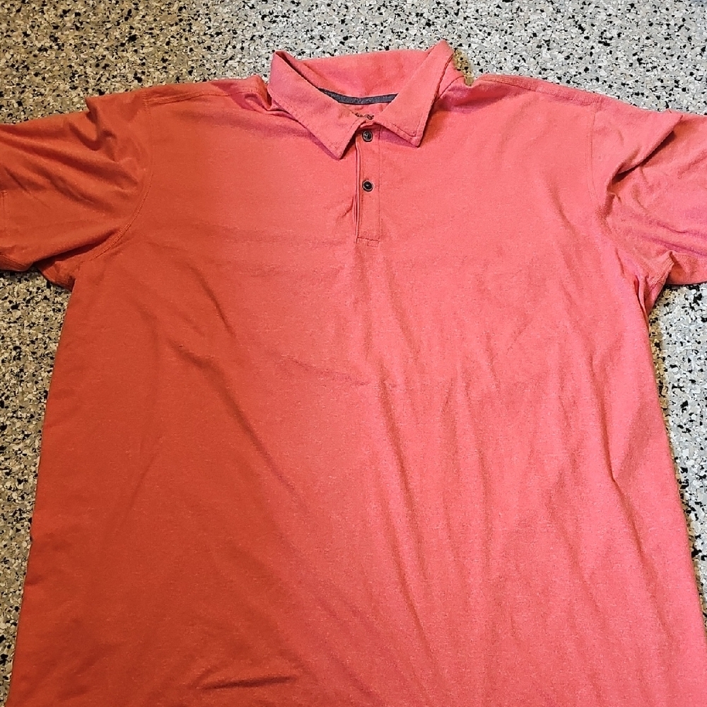 Eddie Bauer Men's Orange Freedry Polo Shirt. Size XL.